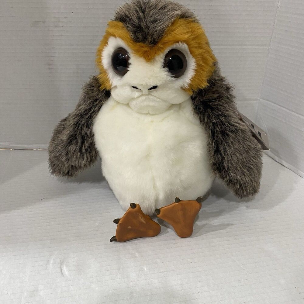 Disney Parks Star Wars Galaxy's Edge Creatures Porg Plush Talks and Moves w/TAG